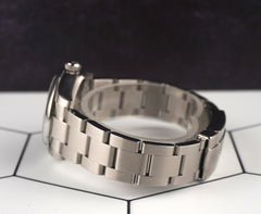 Rolex 31mm Oyster Perpetual Midsize Dark Blue Dial Steel Ladies Watch 177200