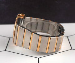 Omega 35mm Constellation Rose Gold Steel Black Dial Automatic Watch 123.20.35