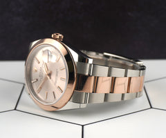 Rolex 41mm Datejust Rose Gold/Steel Everose Gold Sundust Dial Mens Watch 126301
