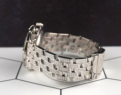 Breitling 40mm Blackbird Chronograph 5ct Iced Out Black Dial Men's Watch A13050