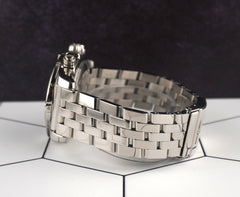 Breitling 44mm Chronomat Stainless Steel Black Dial Mens Watch AB011012