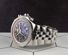 Breitling 49mm Bentley GMT Black Dial Stainless Steel Men's Watch A47362