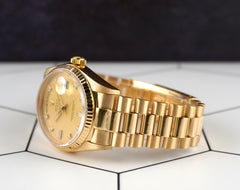 Rolex President Day-Date 36mm 18K Yellow Gold Champagne Dial Men's Watch 18038