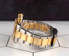 Rolex Daytona Cosmograph 40mm 18k & Steel Men's Oyster Black Dial Watch 116523