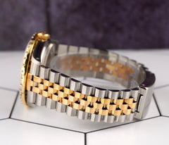 Rolex Datejust 36mm 18K YG & Steel 2.50ct Diamonds Motif Dial Men's Watch