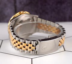 Rolex Datejust 36mm 18K YG & Steel 2.50ct Diamonds Motif Dial Men's Watch