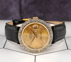 Rolex Datejust 36mm 2-Tone 2.50ct Gold Diamonds Dial Men's Watch