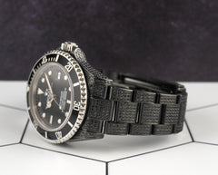 Rolex Sea-Dweller 40mm Black IcedOut 5ct Steel Men's Watch 16600