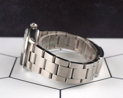 Rolex 34mm Air King Precision Steel Silver Dial Vintage Men's Watch 5500