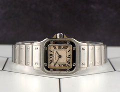 Cartier Santos Galbee 24mm Quartz Steel White Dial Ladies Watch 1565