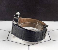 Cartier 46mm Roadster S Silver Dial Black Strap Steel Unisex Watch 3312