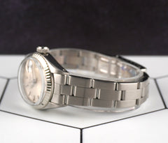 Rolex 26mm Date Silver Dial Automatic Steel Vintage Ladies Watch 6917