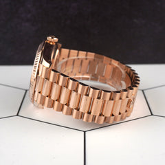 Rolex 40mm President Day-Date II 18K Rose Gold Rose Everose Dial Watch 228235