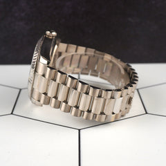 Rolex 41mm President Day-Date II White Gold Diamond Dial Mens Watch 218239