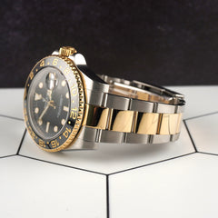 Rolex GMT-MASTER II Date 40mm 18k Gold & Steel Black Dial Oyster Watch 116713LN