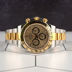 Rolex 40mm Daytona Steel 18K Yellow Gold Gold Dial Men's Watch 126503