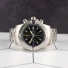 Breitling Avenger Chronograph 45mm Black Dial Steel Mens Watch A13317