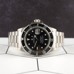 Rolex 40mm Submariner Date Steel Black Dial Men's Watch 16610 Papers