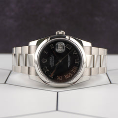 Rolex 36mm Datejust Sunburst Dial Steel Men's Watch 116200