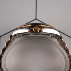 Rolex 36mm Datejust Turn-O-Graph 18K Rose Gold/Steel Jubilee Watch 116261