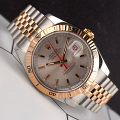Rolex 36mm Datejust Turn-O-Graph 18K Rose Gold/Steel Jubilee Watch 116261