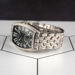 Franck Muller Casablanca 29mm Custom 4ct Iced Out Diamonds Watch 7502S6