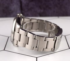 Rolex Oyster Perpetual 36mm Steel Mens Steel Watch Celebration Blue Dial 116000