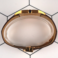 Cartier 35mm Santos Dumont 18k Yellow Gold Roman Dial Leather Watch W2006851