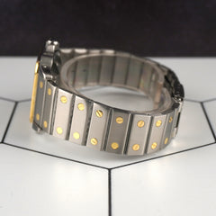 Cartier 29mm Santos Galbee Steel Yellow Gold Men's Watch 2961