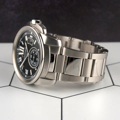 Cartier Calibre 42mm Black Dial Automatic Stainless Steel Men's Watch 3389