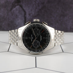 Breitling 42mm Premier B01 Chronograph Green Dial Steel Mens Watch AB0118