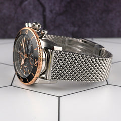 Breitling 44mm Superocean Heritage II Steel Rose Gold Chrono Mens Watch U13313