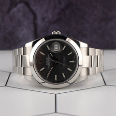 Rolex Datejust 41mm Rhodium Dial Steel Mens Oyster Watch 126300