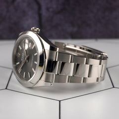 Rolex Datejust 41mm Rhodium Dial Steel Mens Oyster Watch 126300