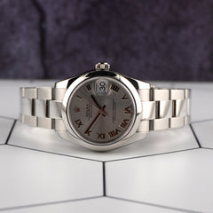 Rolex Datejust Midsize 31mm Silver Roman Dial Steel Ladies Watch 178240
