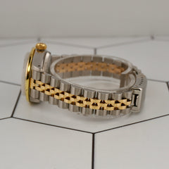 Rolex Ladies Datejust 26mm Watch 18k Gold & Steel ICED 2ct Diamonds Black Dial