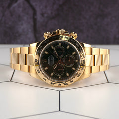 Rolex Daytona 40mm Yellow Gold John Mayer Green Mens Watch 116508