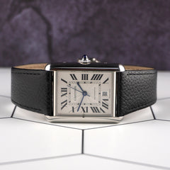 Cartier Tank Must Large 31x41mm Steel Silver Dial Mens Watch 4490/WSTA0040