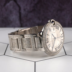 Cartier Ballon Bleu 42mm Automatic Silver Dial Steel Mens Watch 3765/W69012Z4