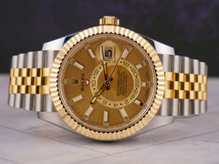 Rolex Sky-Dweller 42mm Stainless Steel 18K Yellow Gold Men's Watch 326933