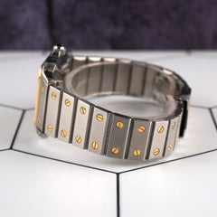 Cartier 29mm Santos Galbee Steel Yellow Gold Men's Watch 2961