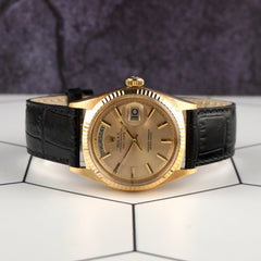 Rolex DAY-DATE 36mm 18K Yellow Gold President Champagne Dial Men's Watch 1803