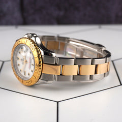 Rolex Yacht-Master 29mm White Dial Steel Yellow Gold Ladies Watch 69623
