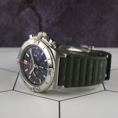Breitling Chronomat B01 42mm Green Dial Steel Rubber Strap Watch AB0134101L2S1