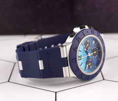Bvlgari 40mm Capri Automatic Aluminum Mens Rubber Wrist Watch BB40ATCH
