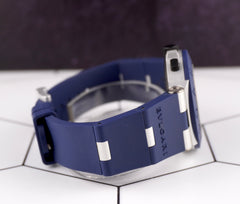 Bvlgari 40mm Capri Automatic Aluminum Mens Rubber Wrist Watch BB40ATCH