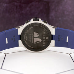 Bvlgari 40mm Capri Automatic Aluminum Mens Rubber Wrist Watch BB40ATCH