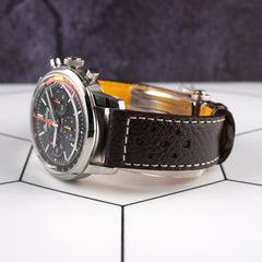 Breitling 41mm Chrono Top Time Ford Mustang Green Dial Leather Band Watch AB0176