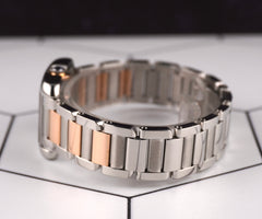 Cartier 28mm Tank Anglaise Small Steel Rose Gold Ladies Watch 3485