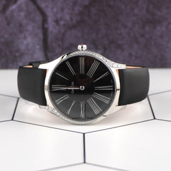 Omega 36mm De Ville Tresor Black Dial SS Ladies Watch 428.17.39.60.01.001